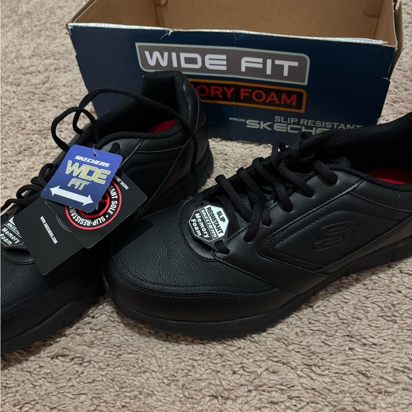 Skechers Other - Skechers Men's Black Slip-Resistant Sneakers